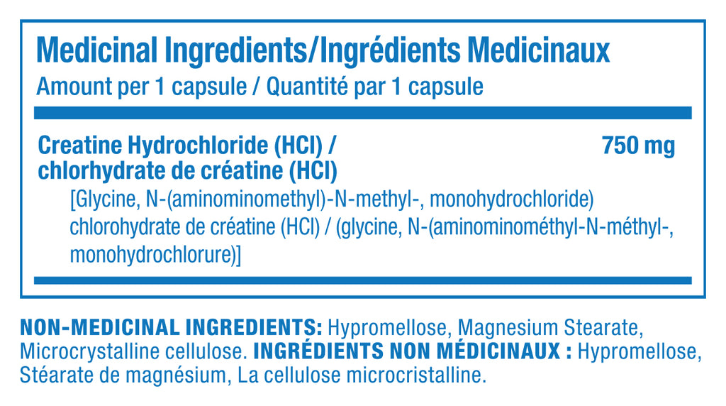 Creatine HCl (120, 240 ct)