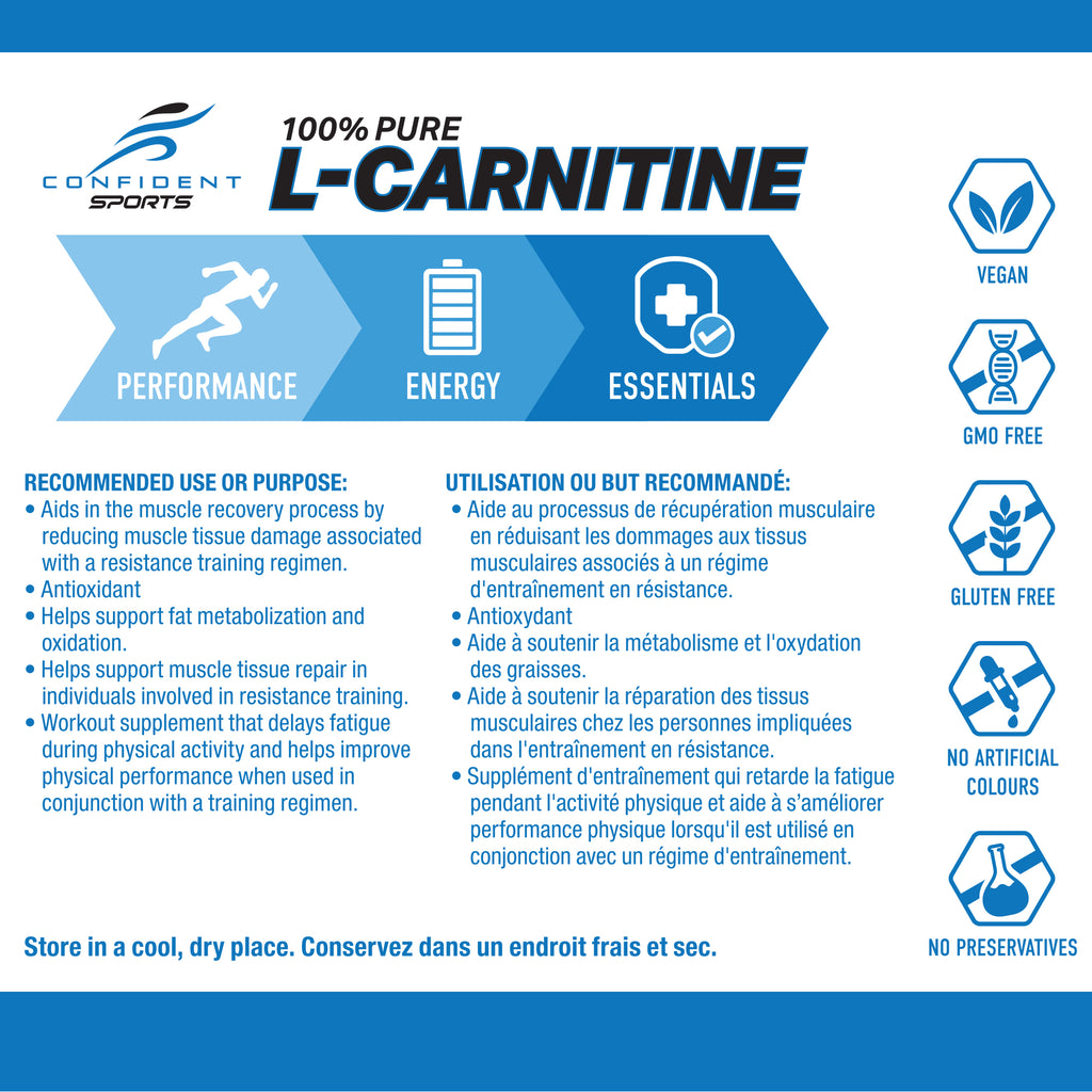 Confident Sports | L-Carnitine Confident Health Confident Sports | L-Carnitine Confident Health