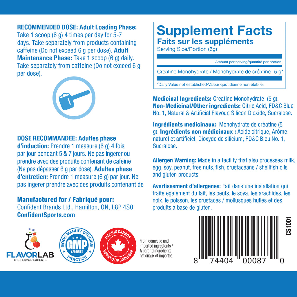 Creatine Monohydrate Blue Raspberry