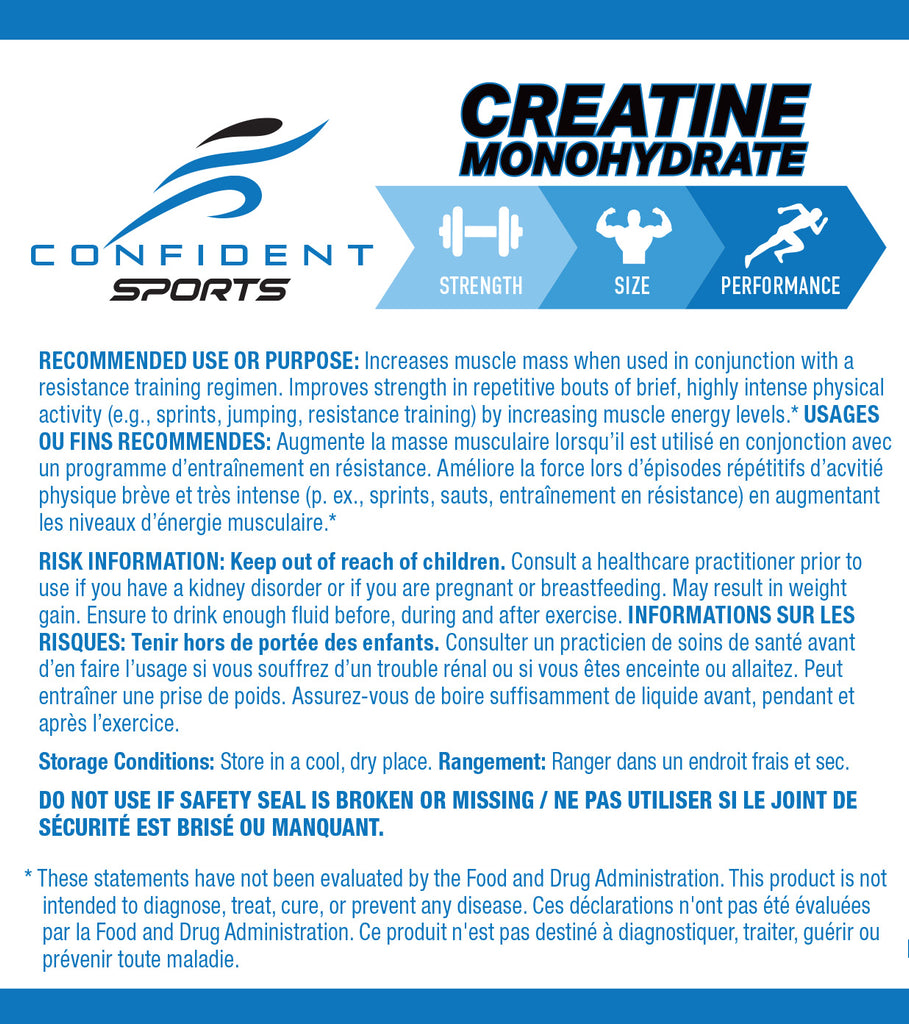 Creatine Monohydrate (125g, 450g, 480g, 1100g)