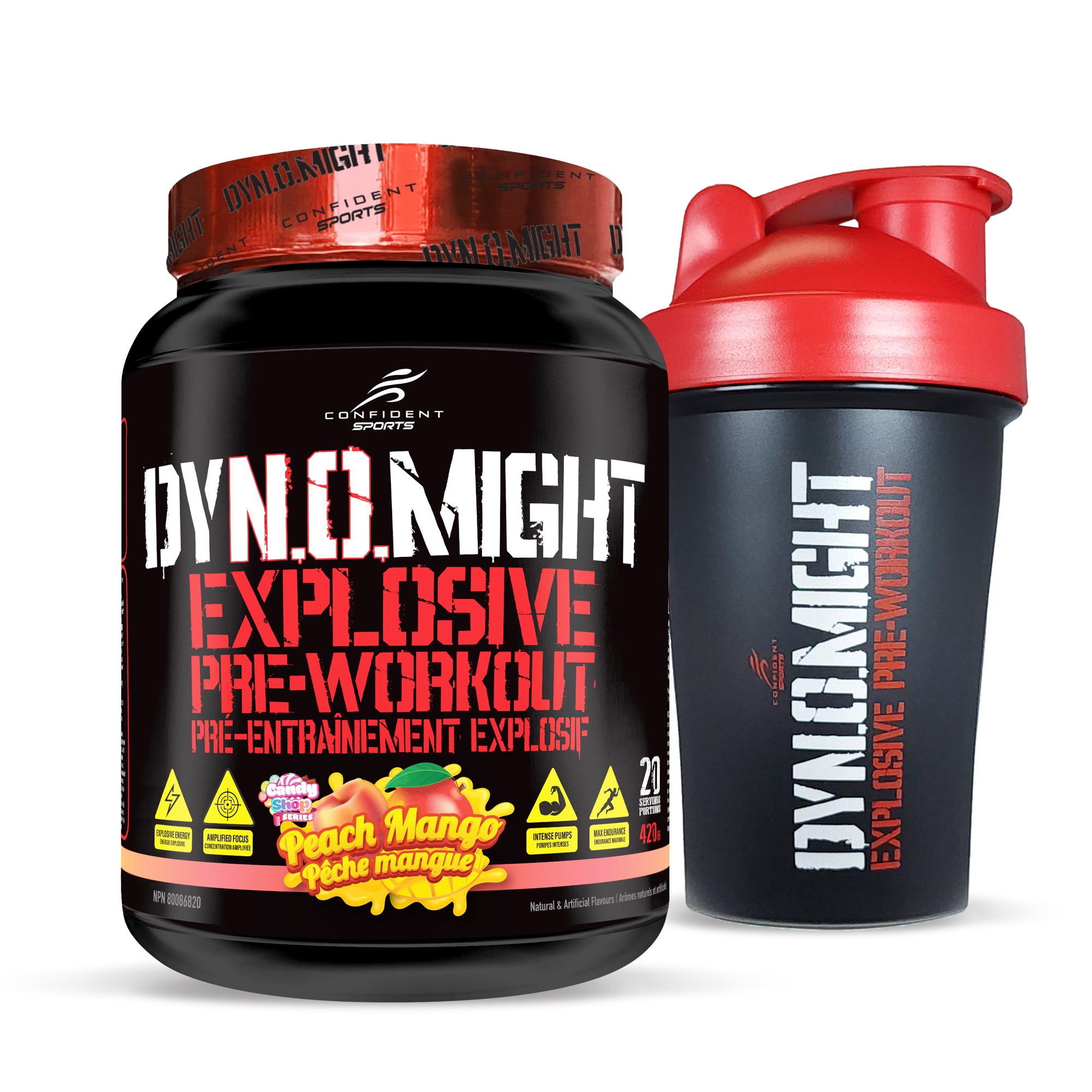 Dynomight Preworkout with FREE Shaker Cup