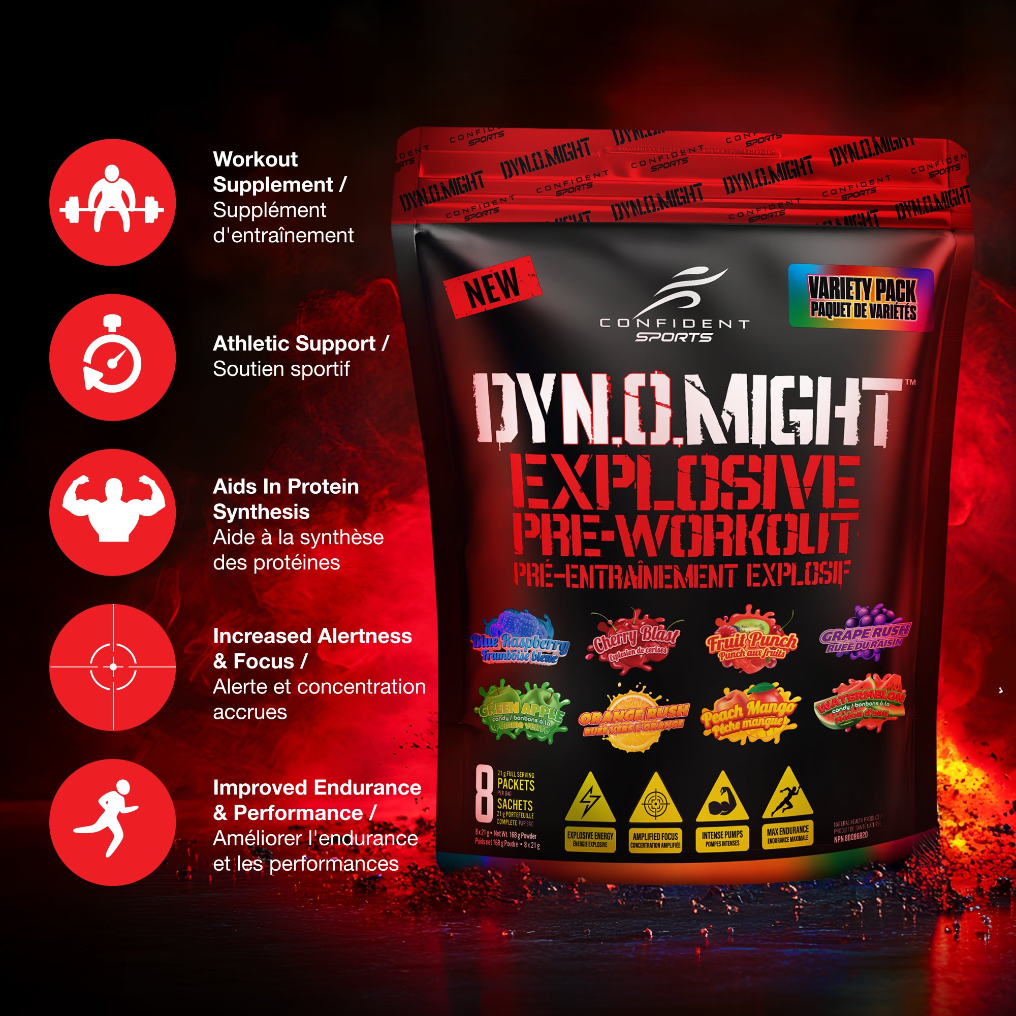 Dynomight Preworkout with FREE Shaker Cup