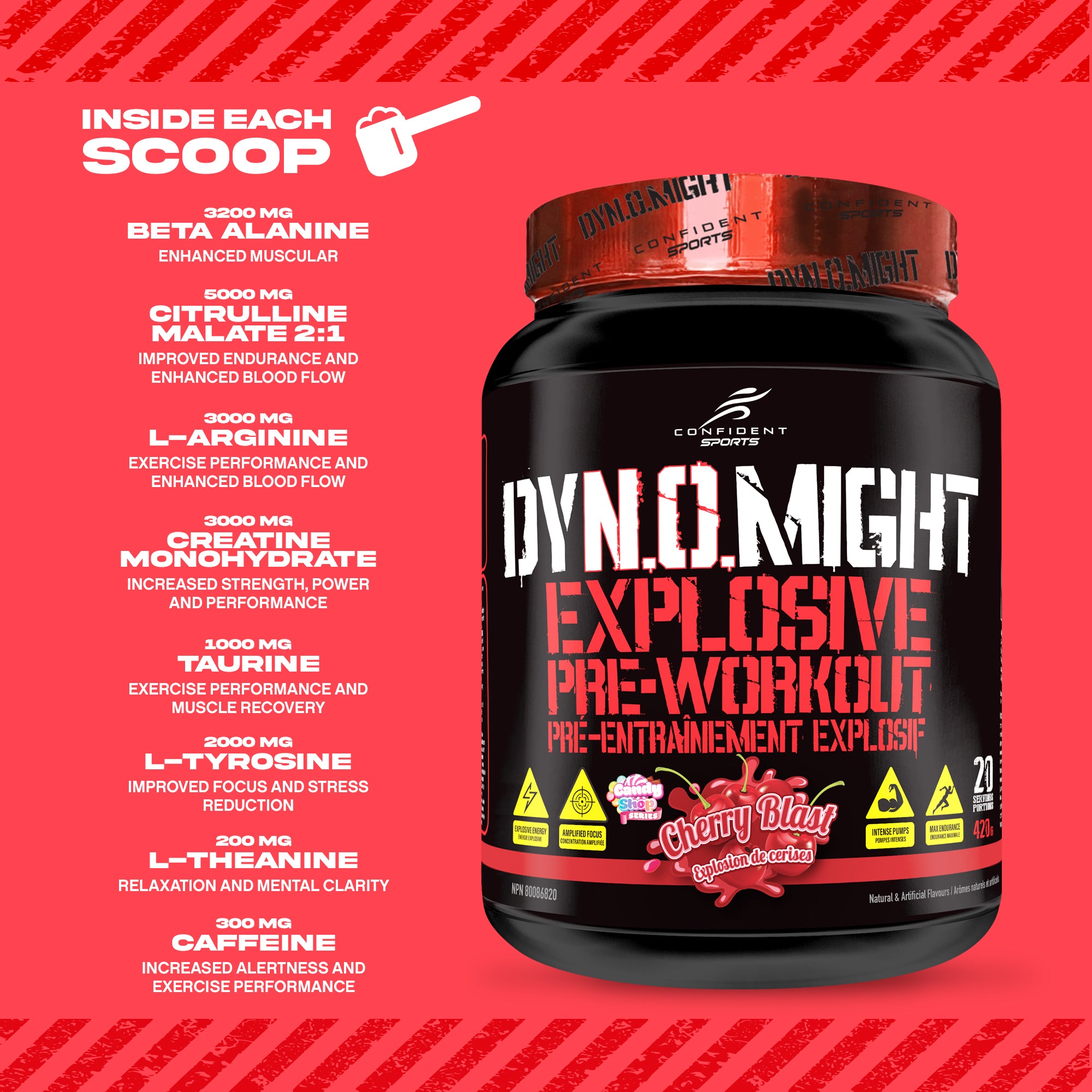 Dynomight Preworkout with FREE Shaker Cup